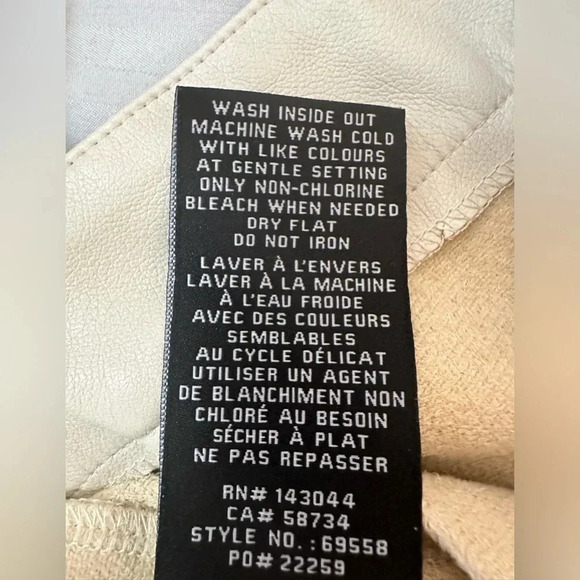 7 For all Mankind faux leather pants. Ivory Size M - Picture 8 of 11